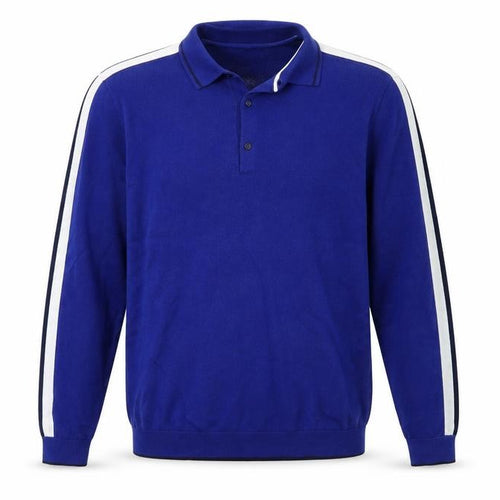 Marks and Spencer Mens Blue Striped Knit Pullover Jumper Size M