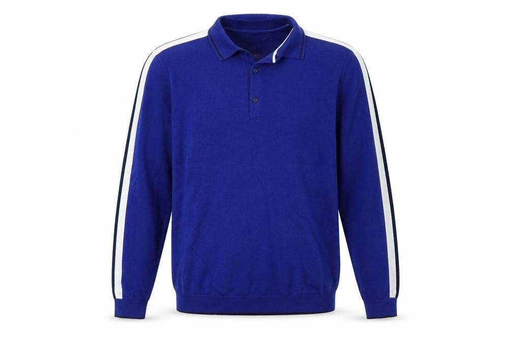 Marks and Spencer Mens Blue Striped Knit Pullover Jumper Size M
