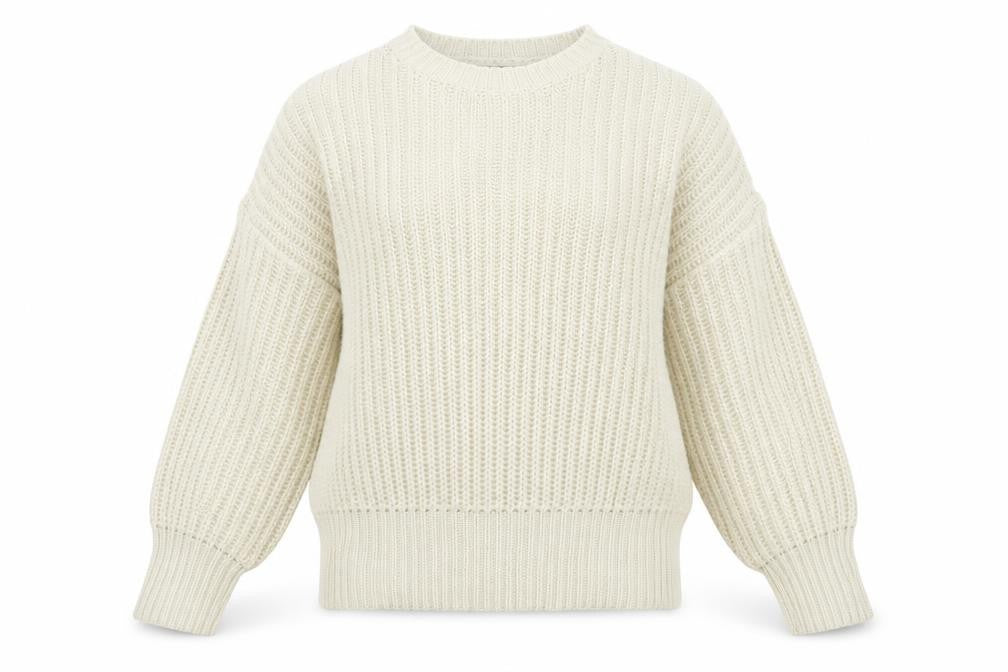 Front view of SHEIN women’s beige knit jumper, size L