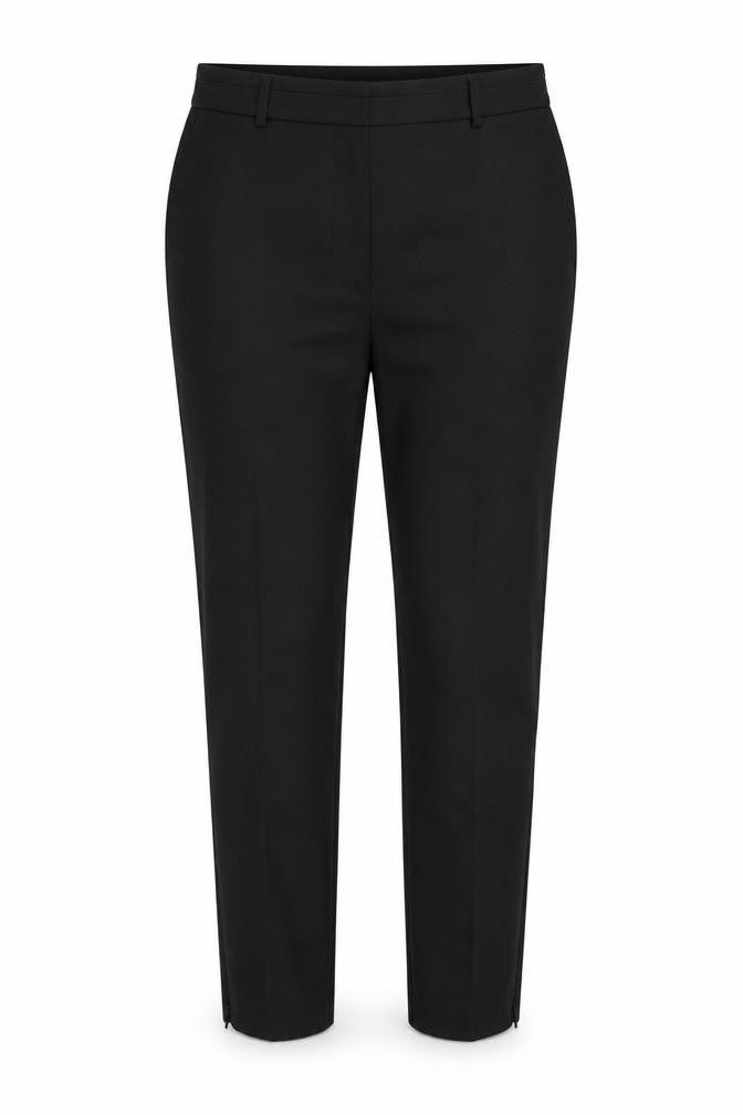 Front view of Next women’s black trousers, size UK 12, 27-inch leg
