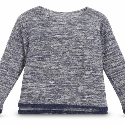 NEXT Girls Blue   Pullover Jumper Size 11 Years  - crochet detail