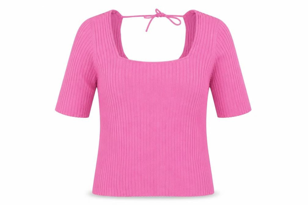 Front view of Next women’s pink knit jumper, size UK 12