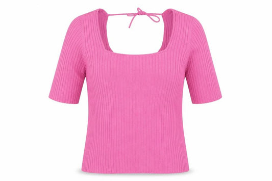 Front view of Next women’s pink knit jumper, size UK 12