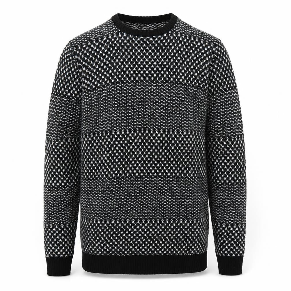 Front view of Tu men’s black jumper, size M