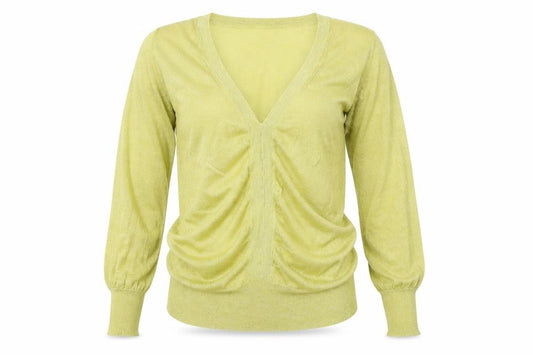 Front view of Next women’s yellow jumper, size UK 12