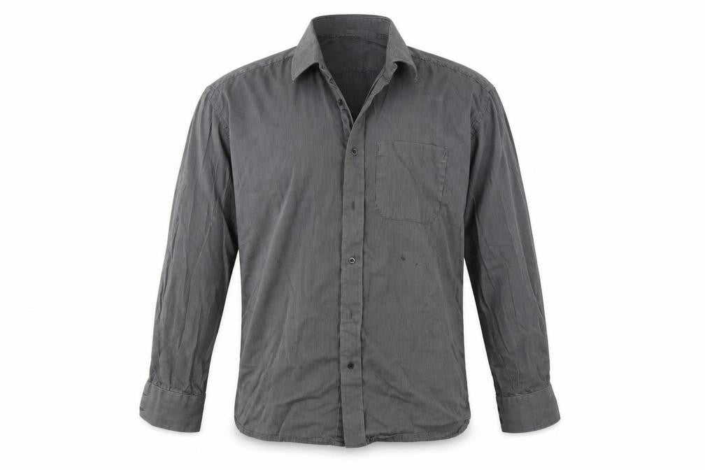Unity World Wear  Mens Grey Striped   Dress Shirt Size 42