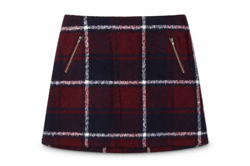 George  Womens Red Check  A-Line Skirt Size 30 in