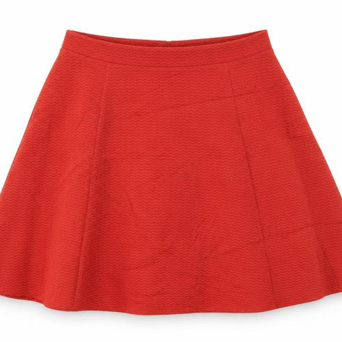 George Womens Brown Geometric  Skater Skirt Size 30 in