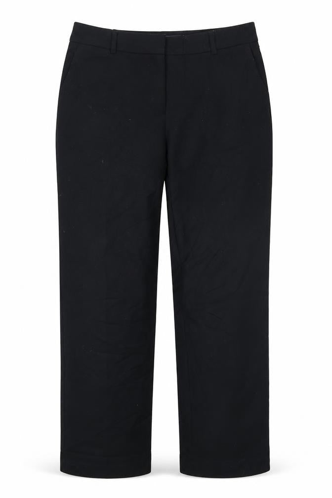 Front view of Marks & Spencer women’s black trousers, size UK 10, 28-inch leg