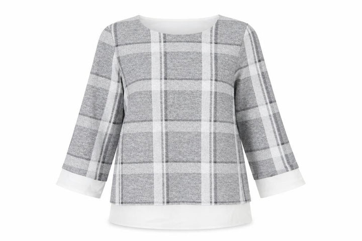 Wallis Womens Grey Check Pullover Jumper Size 10