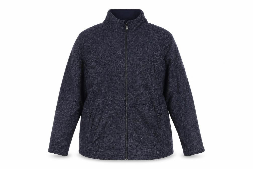 Front view of Marks & Spencer women’s blue jacket, size UK 14