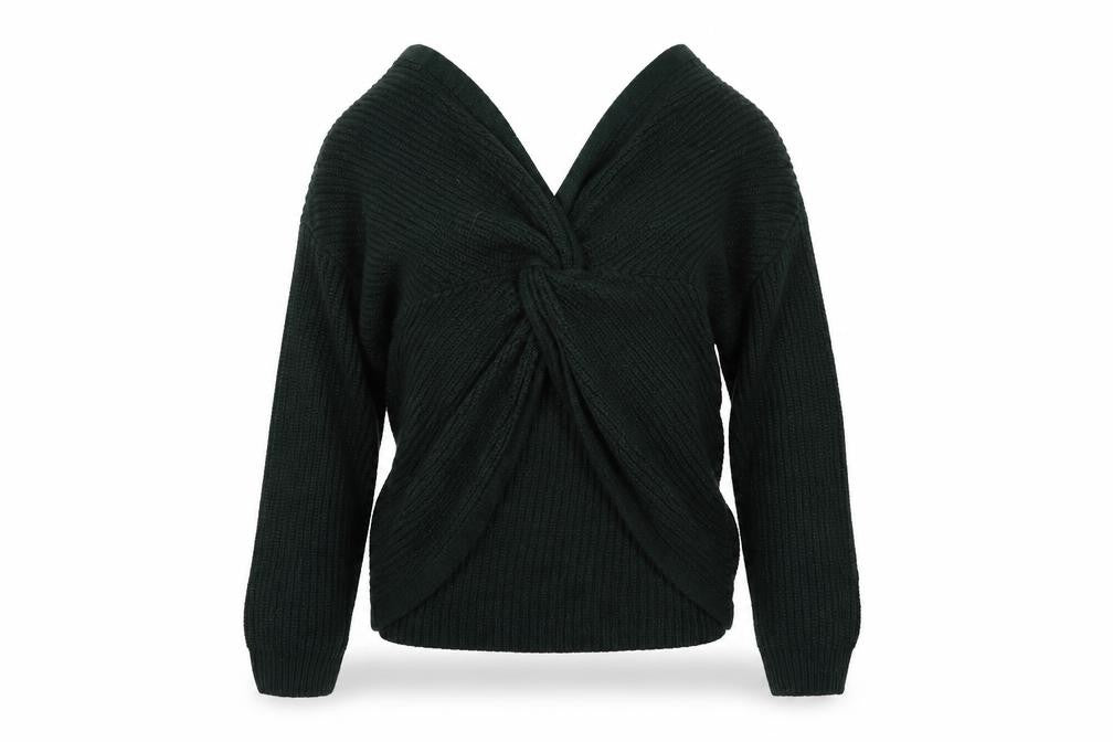 Front view of New Look women’s green jumper, size M