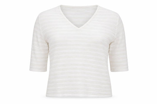 Front view of Next women’s white knit jumper, size UK 12