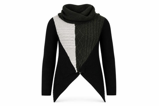 Front view of Select women’s multicoloured knit jumper, size UK 8
