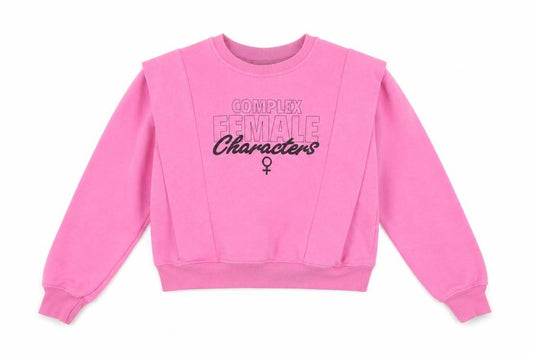 Front view of Primark women’s pink fleece sweatshirt, size XS