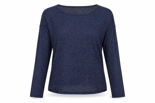 Front view of Primark women’s blue knit jumper, size UK 10