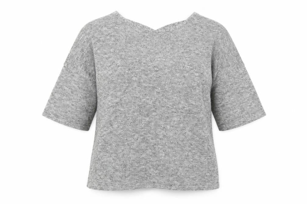 Front view of River Island women’s grey jumper, size UK 14