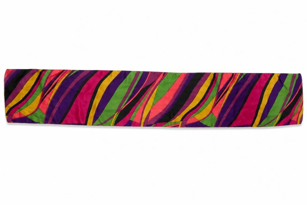 Front view of Preworn women’s multicoloured striped shawl/wrap