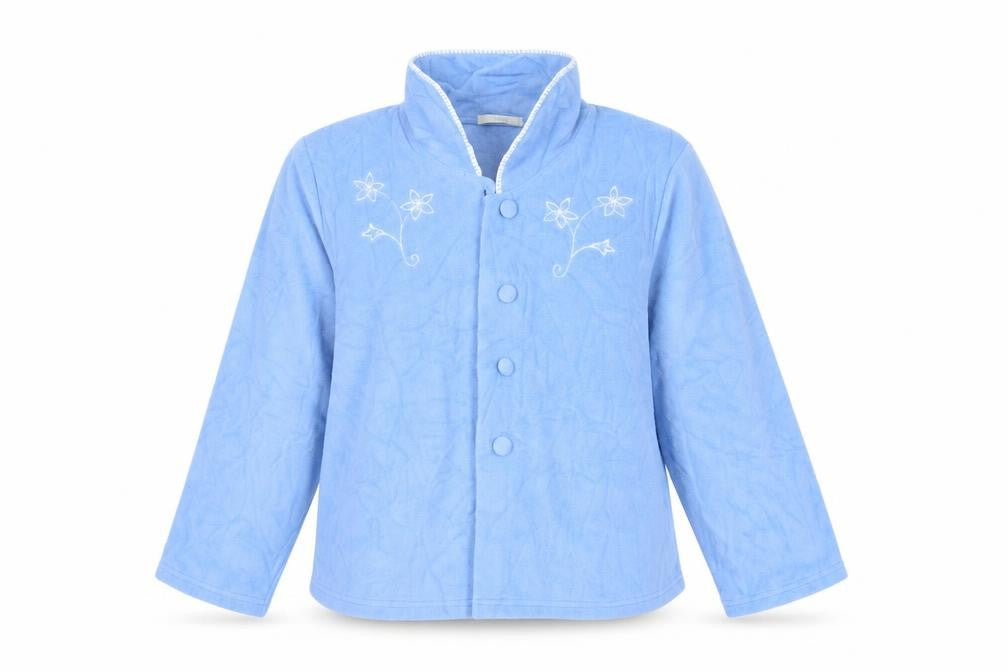 Front view of Marks & Spencer women’s blue jacket, size UK 16
