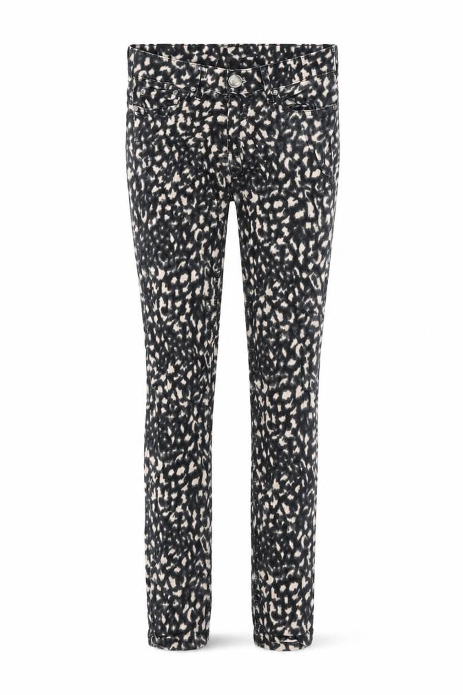 Ossira Womens Black Animal Print  Skinny Jeans Size 26 in L25 in