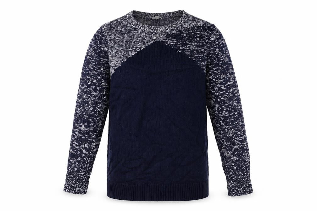 Front view of Gap men’s blue knit jumper, size L