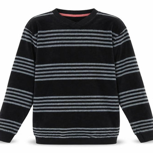 Marks and Spencer Girls Black Striped  Pullover Jumper Size 12-13 Years