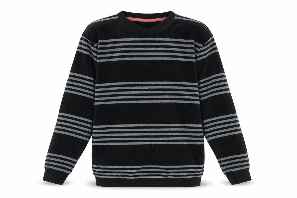 Marks and Spencer Girls Black Striped  Pullover Jumper Size 12-13 Years