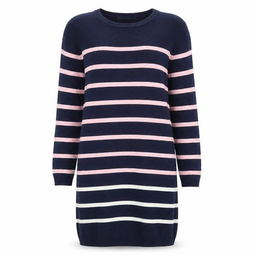ulifestyle Womens Blue Striped  Jumper Dress  Size S