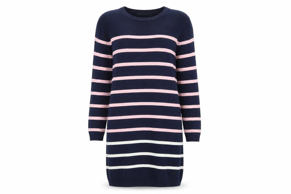ulifestyle Womens Blue Striped  Jumper Dress  Size S
