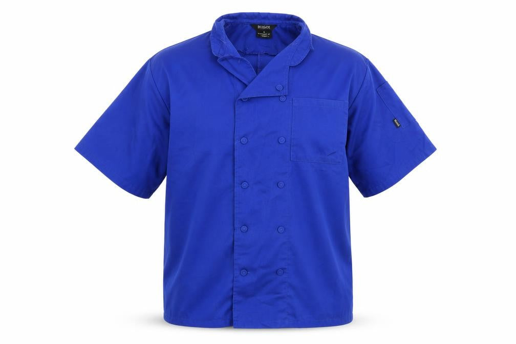 Brigade Mens Blue    Dress Shirt Size L  - Chefswear