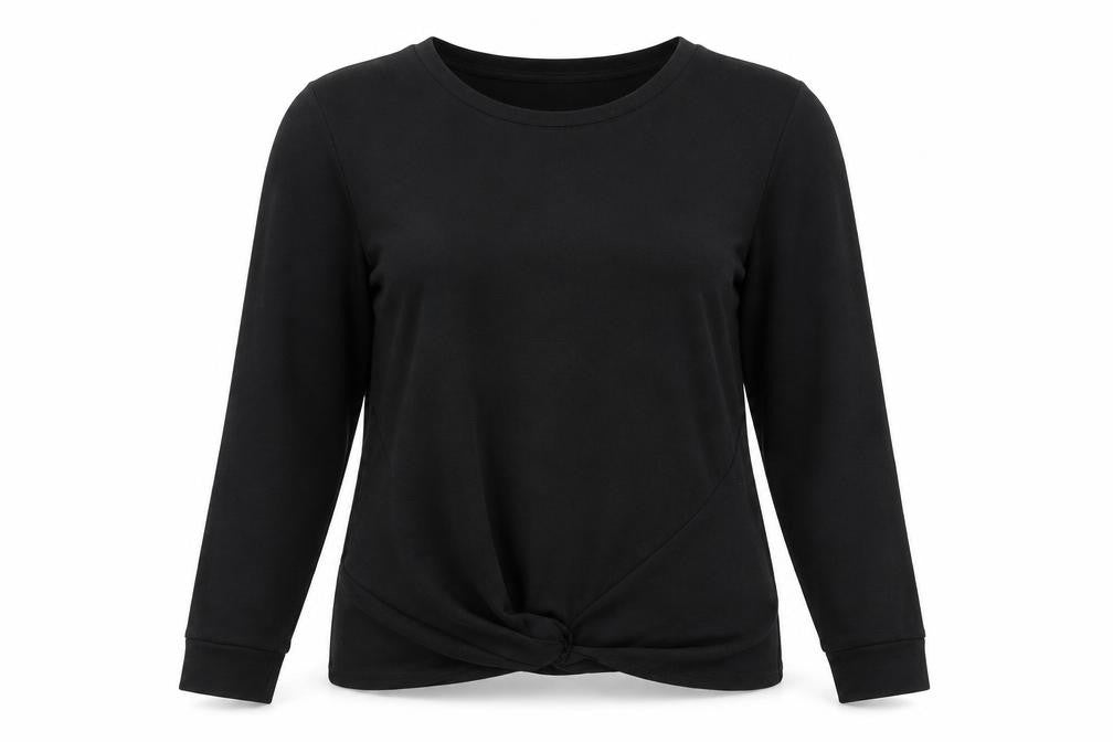 Front view of Bonprix women’s black jumper, size S