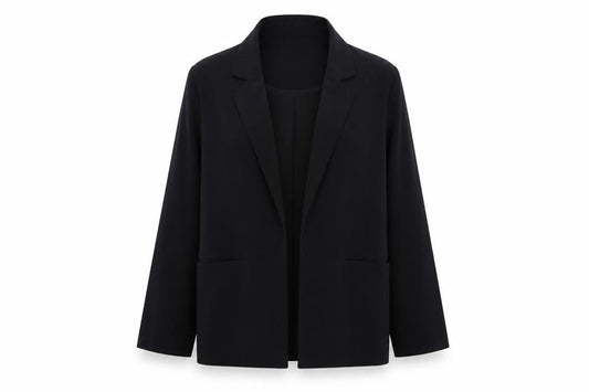 Front view of Next women’s black jacket, size UK 14
