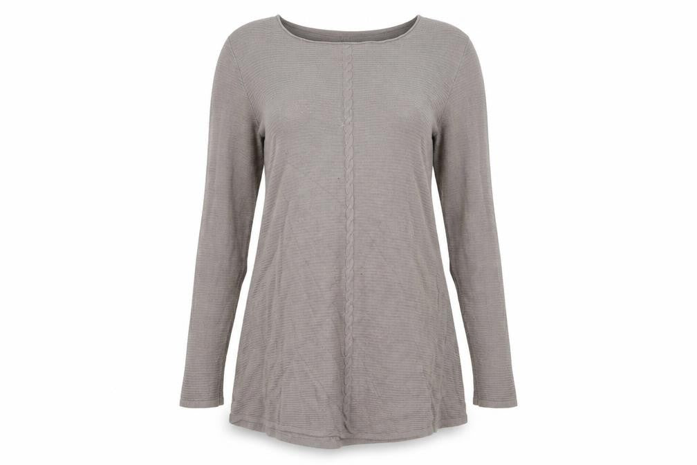Front view of Preworn women’s beige jumper, size M