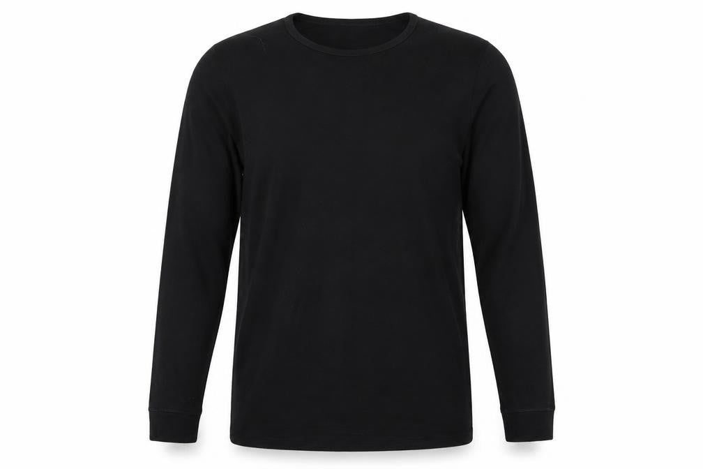 Front view of Preworn men’s black jumper, size M