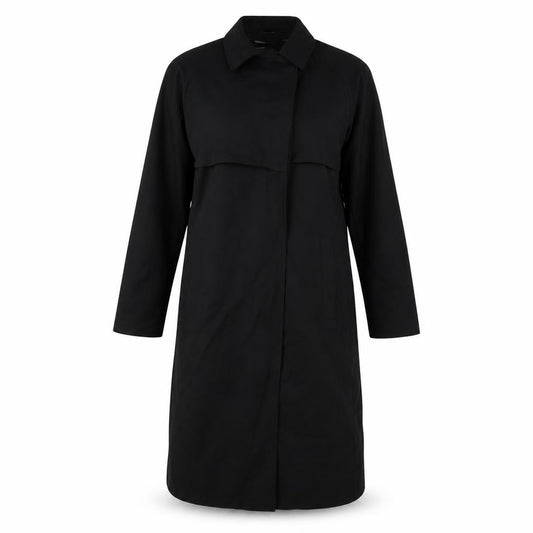 Front view of George women’s black overcoat jacket, size UK 8