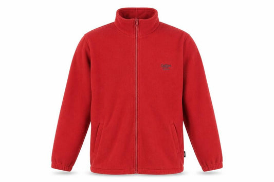 Front view of Cotton men’s red jacket, size S