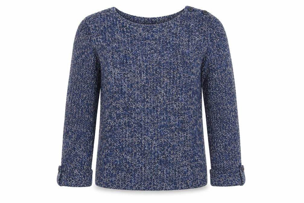 Front view of Monoprix kids girls’ blue jumper, size 12, years