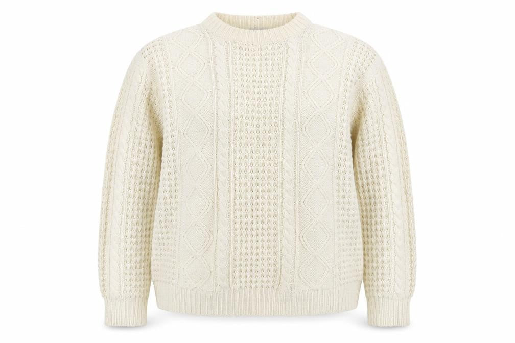Front view of Affections women’s beige knit jumper, size XL