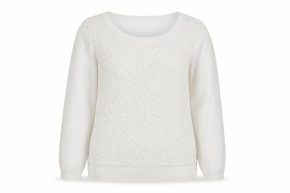 Front view of George women’s white knit jumper, size UK 8
