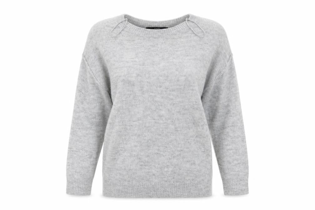 Front view of George women’s grey knit jumper, size UK 8