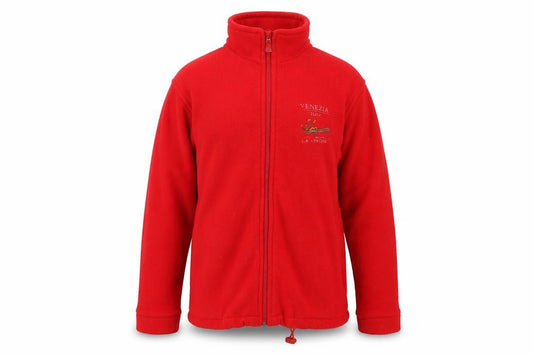 Front view of San Marco girls’ red jacket, size 12, years