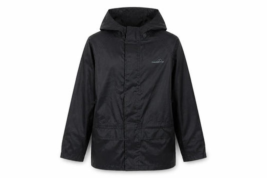 Front view of Freedom Trail boys’ black jacket, size 9-10, years