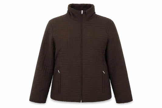 Front view of Canda women’s brown jacket, size UK 16