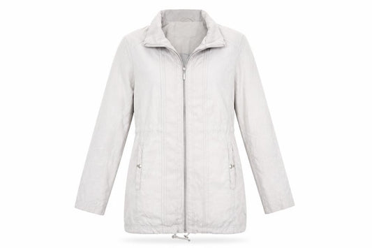 Front view of Bonmarché women’s grey overcoat coat, size M