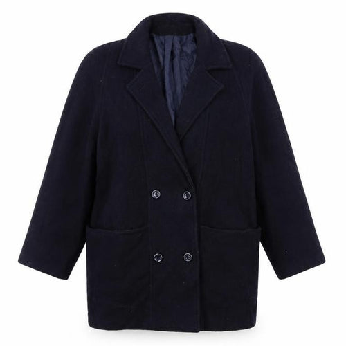 CLASSIC WOMAN Womens Blue   Overcoat Coat Size 16