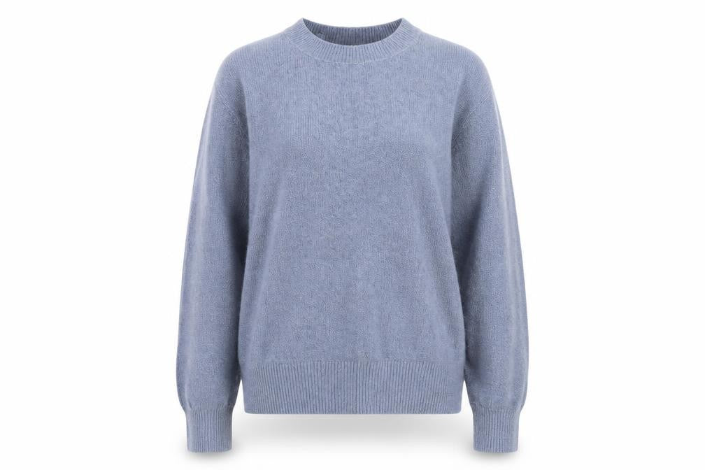 Front view of River Island women’s blue jumper, size XS