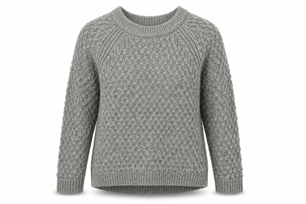 Front view of H&M women’s grey knit jumper, size S