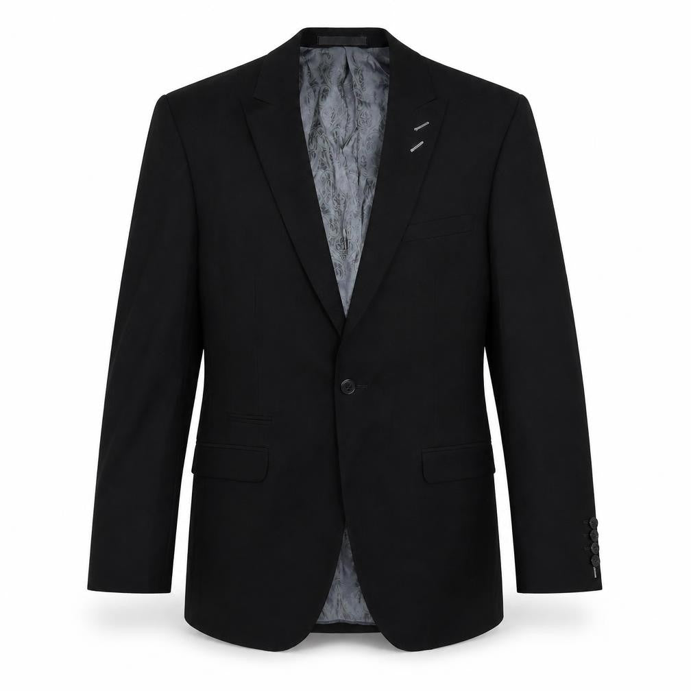 Front view of Red Herring men’s black jacket suit jacket, size 38