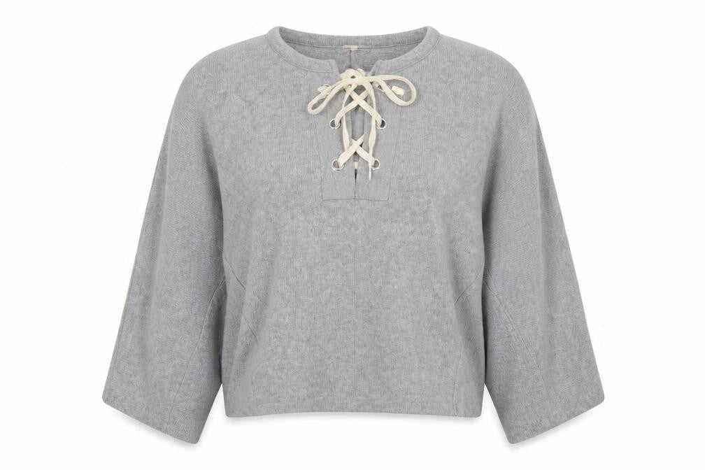 Front view of Zara women’s grey knit jumper, size S