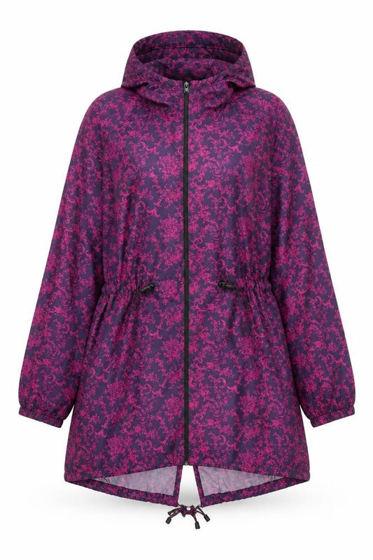 Front view of JBC Collection women’s pink floral jacket coat, size M